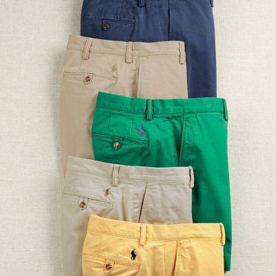 Polo Ralph Lauren Stretch Flat Front Chino Shorts - Channel Blue _ 38 _ TALL
